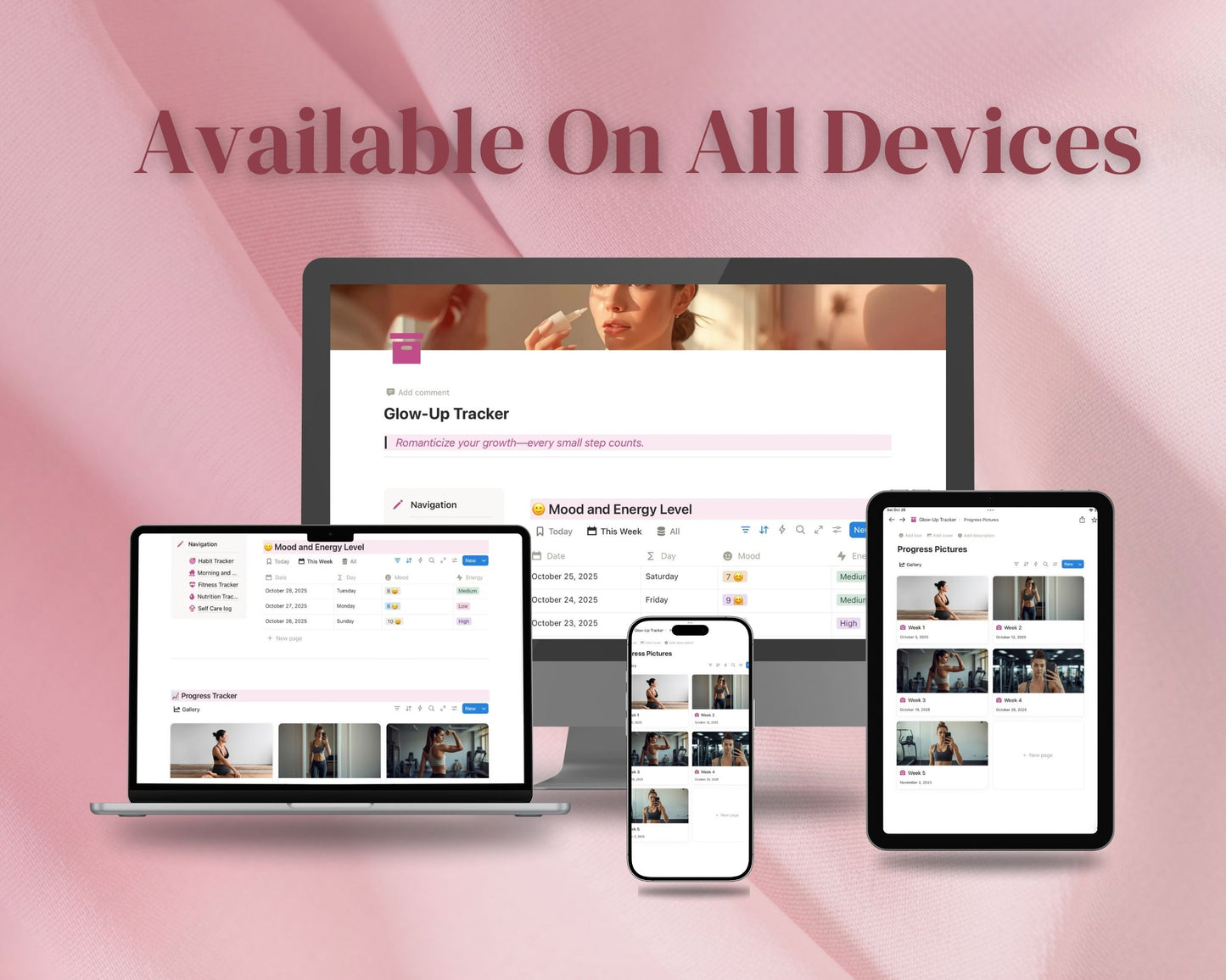 Glow Up Tracker 2.0 – Your Ultimate Transformation Companion