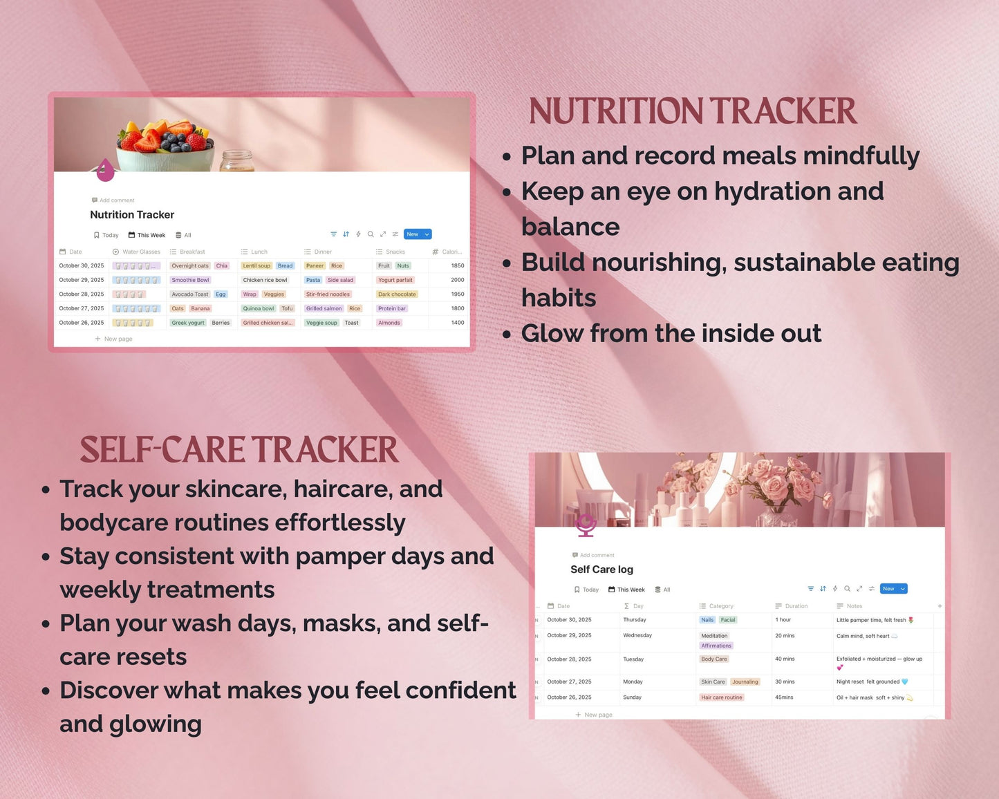 Glow Up Tracker 2.0 – Your Ultimate Transformation Companion